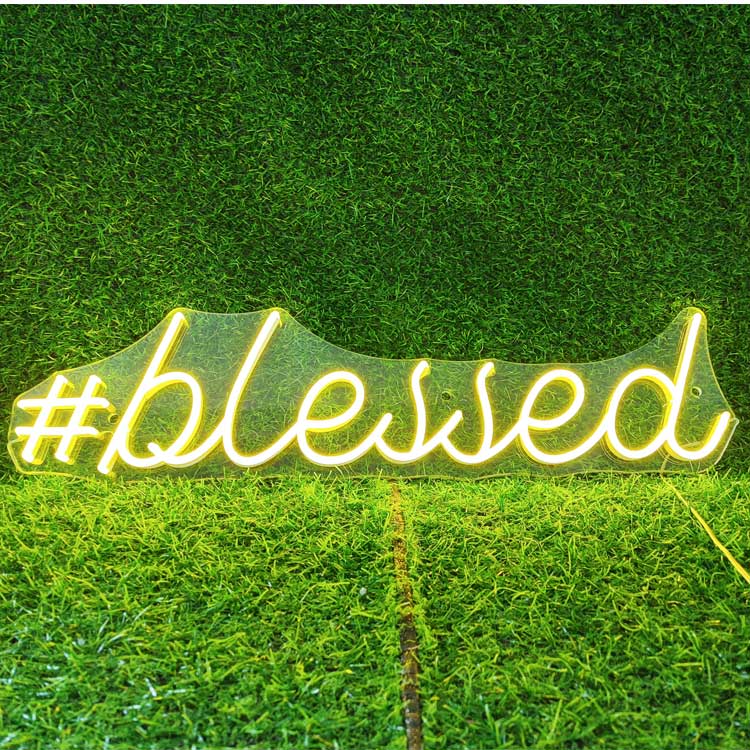 Blessed neon sign, custom inspired neon letters for homedecor