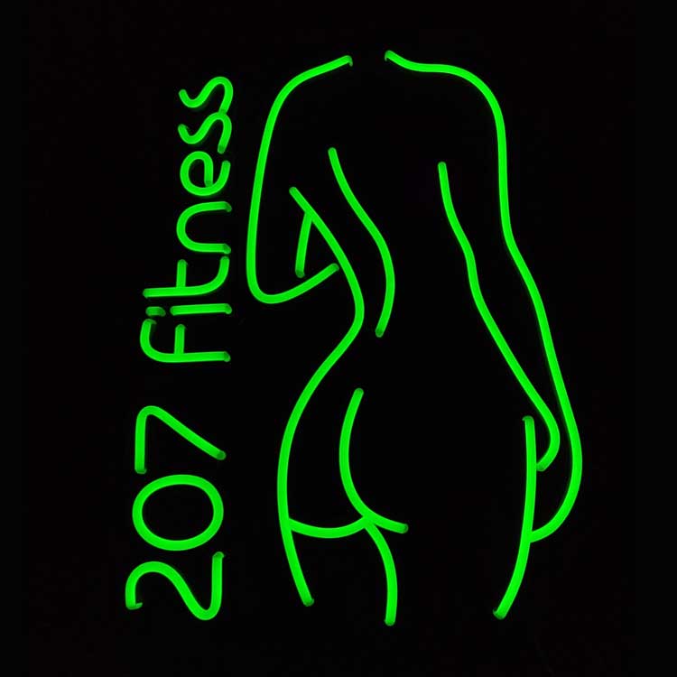 female body neon sign