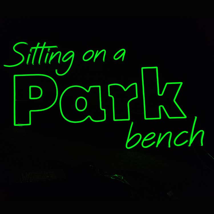 green neon sign