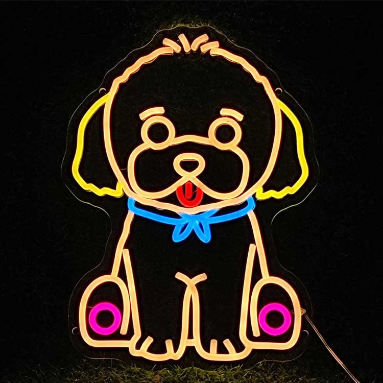 red dog neon sign